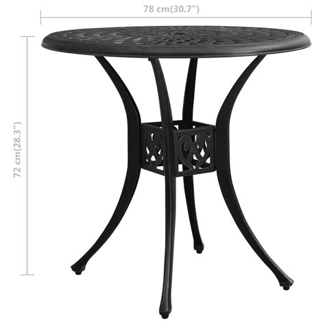 Mesa De Jardim X X Cm Alum Nio Fundido Preto Boutikxl Loja Online