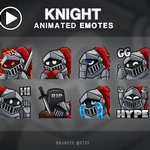 X Animated Knight Twitch Emotes Animated Twitch Emotes Etsy