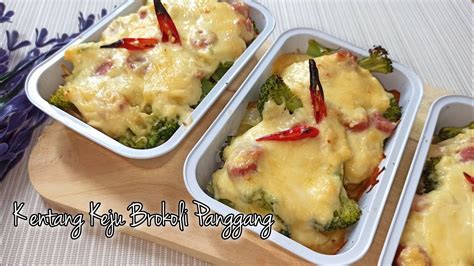 Kentang Keju Brokoli Panggang Baked Potato With Cheese And Broccoli