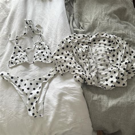 Inamorata Bikini Set With Matching Button Up Shirt Depop