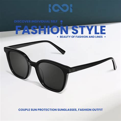 Jual Iooi Eyewear Kacamata Hitam Kotak Fashion Sunglasses Uv