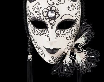 Items Similar To Female Classy Artistic Nude Venetian Mask Black And