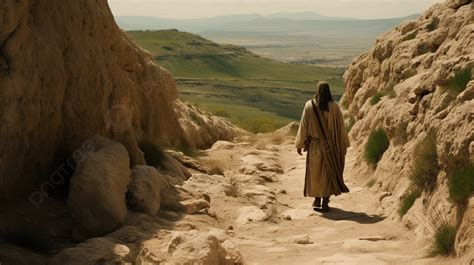 Jesus Walking In Desert