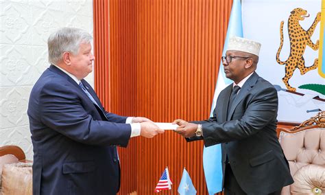 U S Ambassador Presents Credentials To Somali Foreign Minister Shabelle Media Network