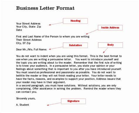 Business Letter Template Example Word | Business Letter