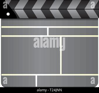 Movie Clapper Board On A White Background Vector Illustration Stock