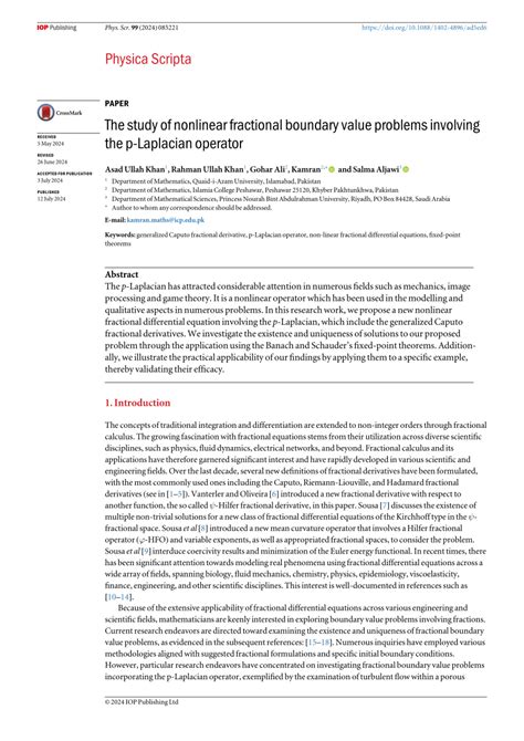 The Study Of Nonlinear Fractional Boundary Value Problems Involving The