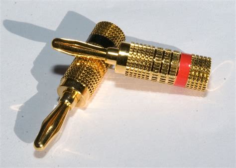 Gold Plated Spring Type Banana Plug 4mm Pair Douglas Connection