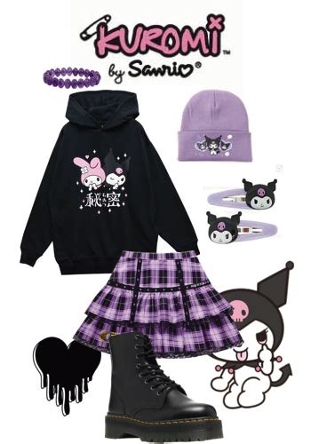 Senrio Outfit Kuromi Clothes Kuromi Outfit Sanrio Outfits