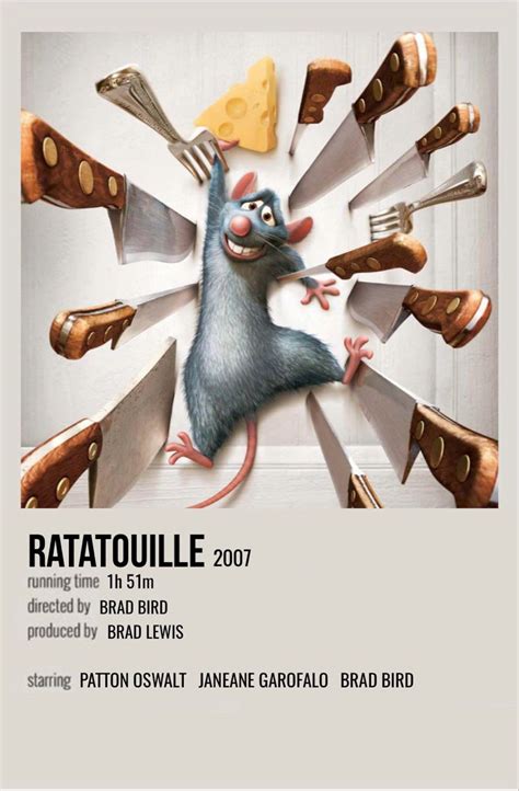 ratatouille | Minimal movie posters, Iconic movie posters, Movie card