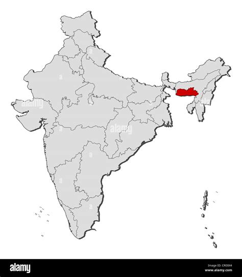 Location Of Meghalaya In India Map