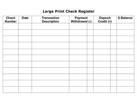 Checkbook Ledger Template ~ MS Excel Templates