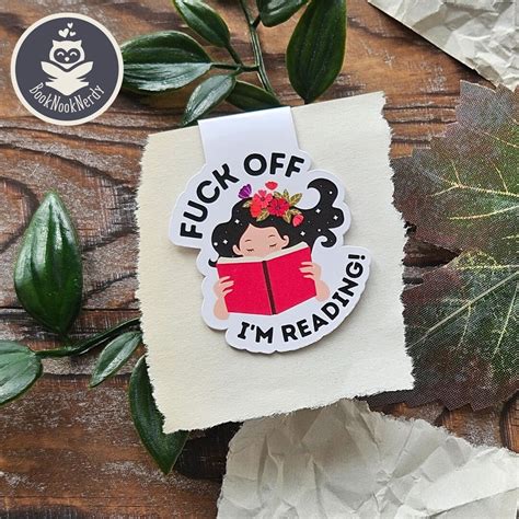 Magnetic Bookmark Fuck Off Im Reading Do Not Disturb Bookmark Stationery Book Lovers