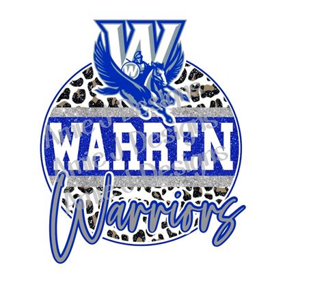 Warren Warriors Mascot Version Glitter Ohio PNG Sublimation - Etsy