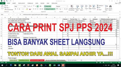 CARA PRINT DAN PERBAIKAN DN 05 B Membuat SPJ PPS Pemilu 2024 YouTube