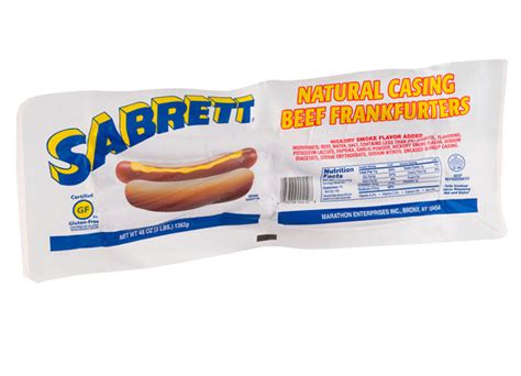 Sabrett® Natural Casing Beef Frankfurters 48 Ozs 3 Lbs 24 Ct