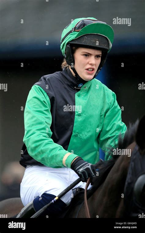 Leicester Races. Miss Lizzie Kelly, jockey Stock Photo - Alamy