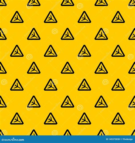 Warning Sign Of Low Flying Aircraft Pattern Vector Stock Vector