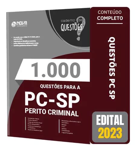 Caderno De Quest Es Concurso Perito Criminal Pc Sp Apostila De