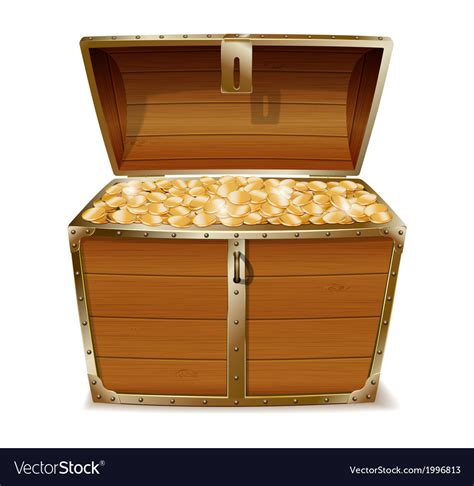 Opened treasure chest Royalty Free Vector Image