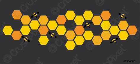 Hexagon bee hive design art and space background vector EPS10 - stock ...