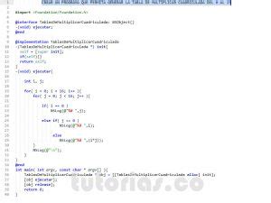 POO Objective C Tablas De Multiplicar Cuadriculada Tutorias Co