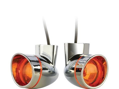 Custom Chrome Europe Bullet Visor Turn Signal Chrome Amber