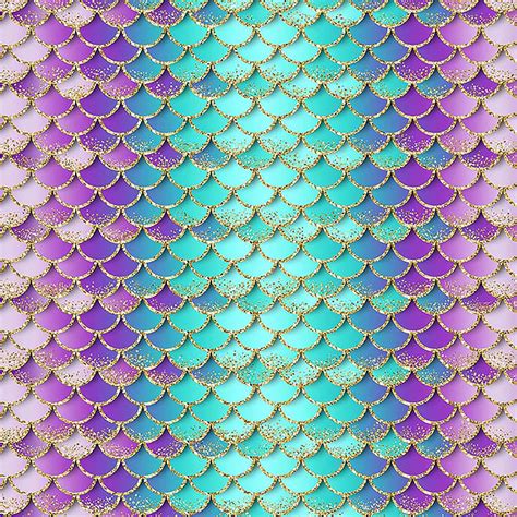 Glitter Mermaid Scales Photography Backdrops Kids Birthday Etsy