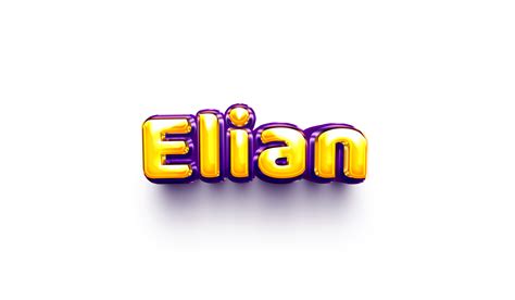 Names Of Boy English Helium Balloon Shiny Celebration Sticker 3d