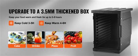 VEVOR Insulated Food Pan Carrier 90L Hot Box For Catering LLDPE Food Box Carrier With Double