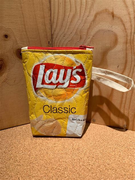 Lays Potato Chip Bag With Zipper Fully Lined Zipper Bag Etsy In 2021