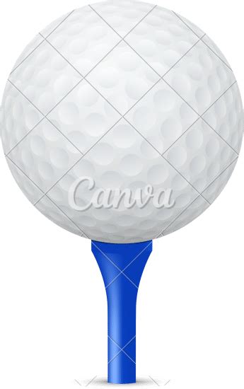 Vector Golf Tee and Ball 素材 Canva可画