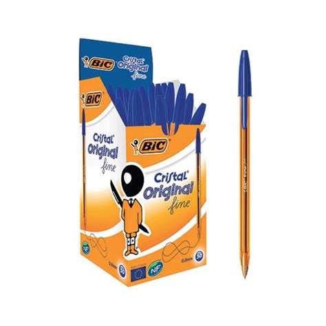 Buy Bic Cristal Fine Ballpoint Pen Blue Pack Of 50 872730 From Codex