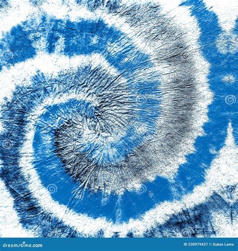 Cerulean Spiral Tie Dye Print Indigo Swirl Watercolor Clothing Blue