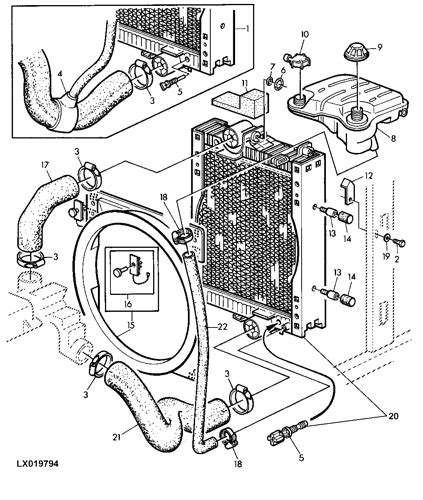 Tractor Radiator Fan Shroud Coolant Hoses Epc John Deere Sexiz Pix