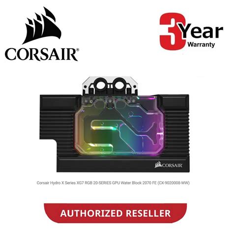 Corsair Hydro X Series Xg7 Rgb 20 Series Gpu Water Block 2070 Fe Cx 9020008 Ww Shopee Malaysia