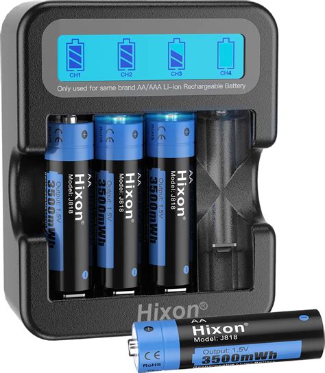 Amazon Doublepow Aa Rechargeable Lithium Battery With Lcd Battery