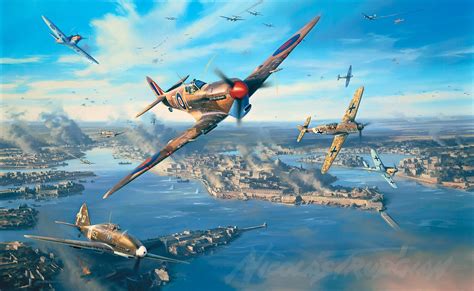 Supermarine Spitfire Military Aircraft Malta Dogfight Messerschmitt Bf