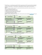 Comprehensive Problem Parts Docx The Following Is A