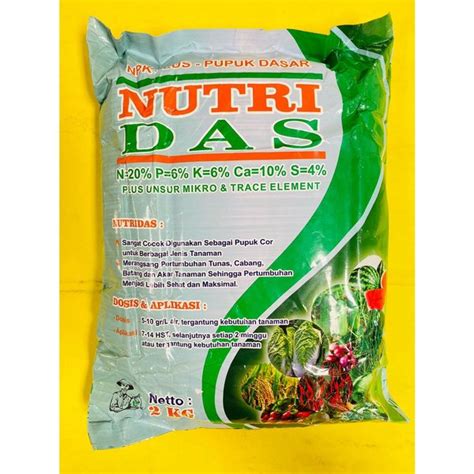 Jual Terlaris Pupuk Dasar Npk Plus NUTRI DAS Isi 2kg Dari FARMER