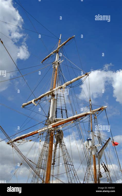 mast   tall sailing ship stock photo alamy