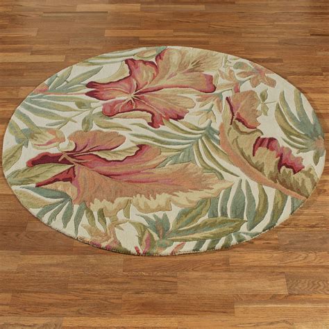 Paradise Foliage Tropical Round Rugs