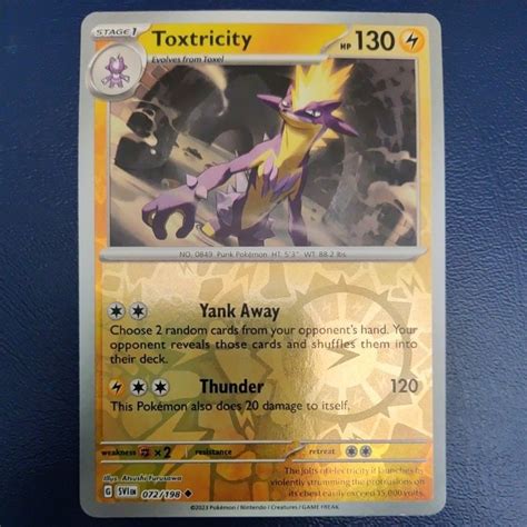 Toxtricity Uncommon Reverse Holo Sv Scarlet Violet