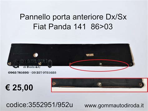 Pannello Porta Anteriore Fiat Panda Gommauto Di Roda