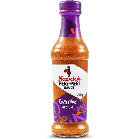 Nando S Garlic Medium Peri Peri Chilli Sauce 250g Woolworths