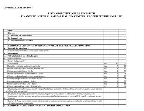 Pdf Lista Obiectivelor De Investitii Finantate Pdf Fileextindere