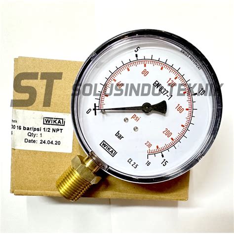 Jual Wika Pressure Gauge Inch Range Bar Psi Shopee