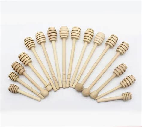 China Hot Sale Honey Dipper Wooden Honey Spoon Honey Stick In Different