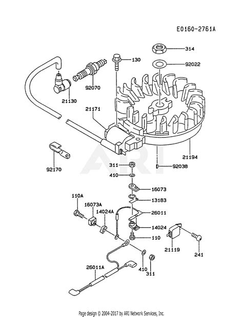 Kawasaki FC150V ES08 4 Stroke Engine FC150V Parts Diagram For ELECTRIC