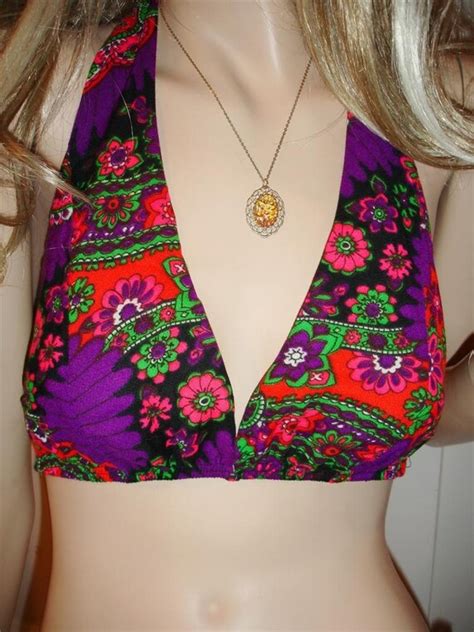 Vintage S Psychedelic Bikini Retro Neon By Retrolandvintage